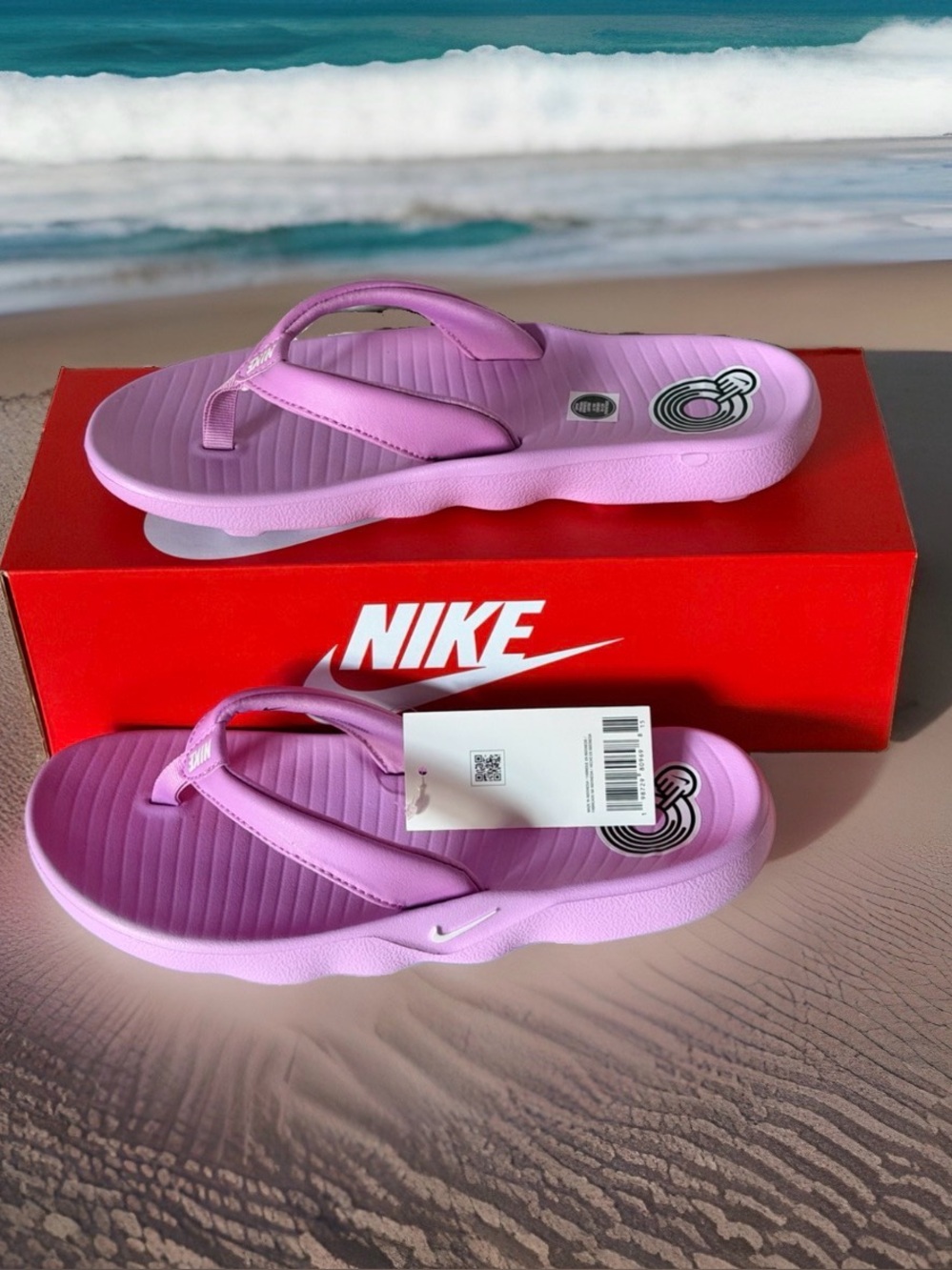 Nike Marina Women’s Flip Flop Sandals. Magenta Pear Pink. Size 8 or 9.New In Box